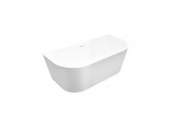 Bathtub freestanding Emporia Alia 140x70x61,5 cm z konglomeratu, bez zintegrowanego przelewu, with coating Snow White - white