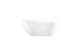 Bathtub freestanding Emporia Mega-N 150x75x69 cm acrylic, z whitem korkiem, z overflow szczelinowym - white