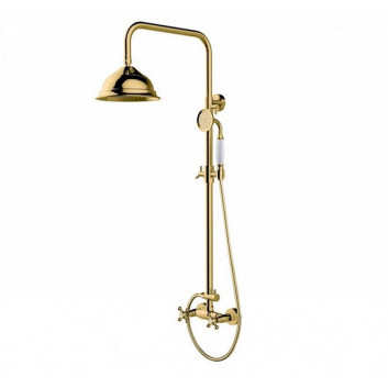 Freestanding bath mixer Besco Retro I, height 1150mm, Shower set, chrome