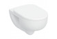 Wall-hung wc Geberit Selnova Premium Rimfree 53x36cm with seat toilet zwykłą - white