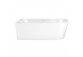 Corner bathtub freestanding Corsan Intero 150 x 74,5 cm white, montaż prawostronny, korek klik-klak chrome