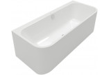 Bathtub wallmounted do montażu narożnego on the left stronie SQUARE, 1800 x 800 mm, Villeroy & Boch, Loop & Friends - Weiss Alpin