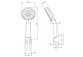 Hand shower 1-functional , Deante Temisto, chrome
