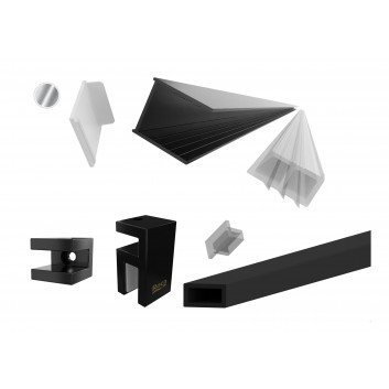 Panel Roca Walk-In, grubość 8mm, do łączenia with mounting kit District. Size nominalny 100cm