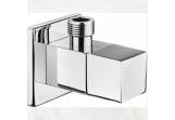 Zawór kątowy regulacyjny square 1/2x3/8' do washbasin mixer (set 2 szt.) - chrome