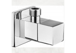 Zawór kątowy regulacyjny square 1/2x3/8' do washbasin mixer (set 2 szt.) - chrome