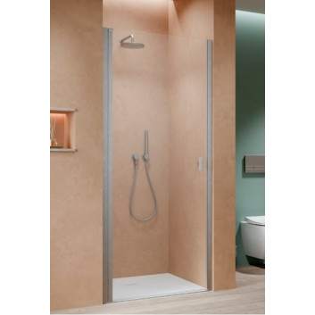Door shower for recess installation Radaway Nes Black DWJ I 70, transparent, left, 680-710x2000mm, black profil