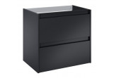 Cabinet bathroom Roca Alpine vanity 70 cm with 2 drawers (do kompletacji z umywalką Victoria lub blatem) - black mat