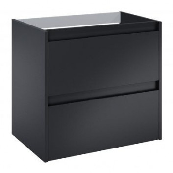 Cabinet bathroom Roca Alpine vanity 60 cm, with 2 drawers - black mat