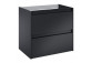 Cabinet bathroom Roca Alpine vanity 60 cm, with 2 drawers - black mat