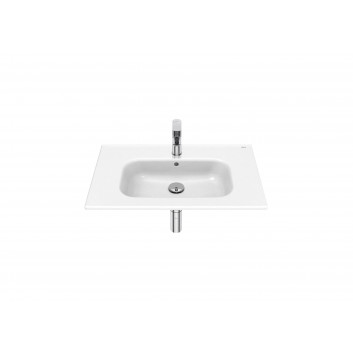 Semi-recessed washbasin Roca Gap 55x42 cm, z overflow, with tap hole - white