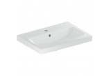 Countertop washbasin Geberit iCon Light, 60x42cm, z overflow, with tap hole, white