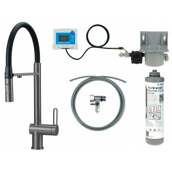 Kitchen faucet Deante Momi with pull-out spray - chrome