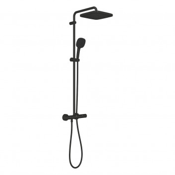Shower system Grohe Tempesta with thermostat for wall mounting, with head shower okrągłą 25 cm - matte black