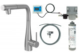 Kitchen faucet Deante Magnetic with set do filtracji wody z elastyczną wylewką - titanium 