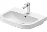 Semi-recessed washbasin Duravit D-Code 55x45,5 cm, with tap hole, z overflow, spód w pełni glazurowany - white