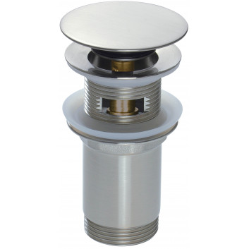 Korek Deante typu click-clack for washbasin lub bidetu z tuleją - uniwersalny - titanium