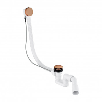 Siphon wannowy waste and overflow, Omnires CGS - White shine