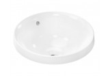 Washbasin Hansgrohe Xuniva S drop in 40x40 cm, without tap hole, z overflow, SmartClean - white