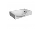 Vanity washbasin Defra Go 60, rectangular 61x41 cm, with hole na baterie, z overflow - white
