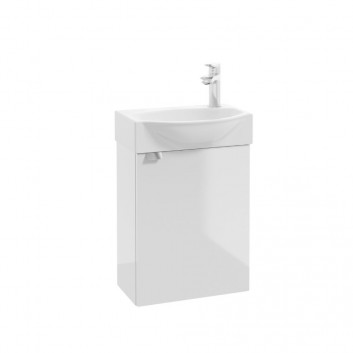 Cabinet vanity Defra Faro D60 z dwiema szufladami, width 60 cm - lakier white shine 