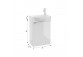 Cabinet vanity Defra Faro D60 z dwiema szufladami, width 60 cm - lakier white shine 