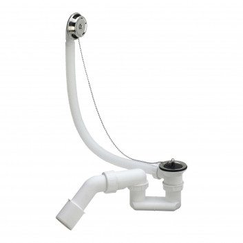 Set drain Polysan with inlet, długość 775mm, korek automatyczny 72mm - white