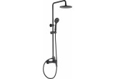 Shower set Deante Boro wall mounted with head shower 20 cm - black 
