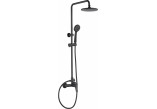 Shower set Deante Boro wall mounted with head shower 20 cm - black 