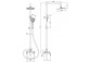 Shower set Deante Tubo wall mounted with head shower 28,8 cm - chrome 