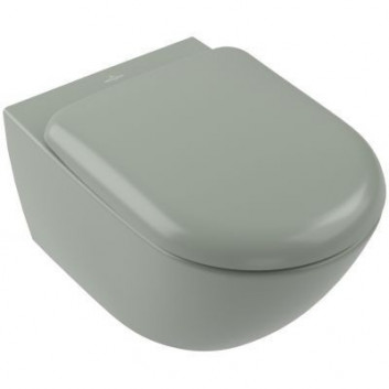 Bowl wall-hung WC Villeroy&Boch Antao, 56x37 cm, bez kołnierza, Almond CeramicPlus