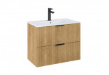 Washbasin Roca Mini-N z szafką wiszącą 45x24 cm (bez syfonu) - fume mat 