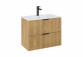 Washbasin Roca Mini-N z szafką wiszącą 45x24 cm (bez syfonu) - fume mat 