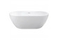Bathtub freestanding Besco Navia 150x80 cm oval white, maskownica syfonu z overflow white