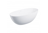 Bathtub freestanding 148x75cm, Omnires Shell M+, white shine