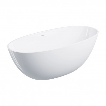Bathtub freestanding 148x75cm, Omnires Shell M+, white shine