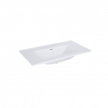 Vanity washbasin/wall mounted Roca Caserta, 80x45cm, z overflow, battery hole, white