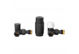 Set thermostatic Invena Prov, osiowy, uniwersalny - black mat