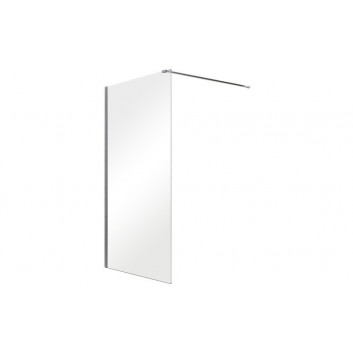 Side panel dla cabins Besco Aveo, 30x195cm, glass transparent, profil chrome