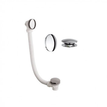 Siphon do brodzików Polysan Flexia, 90mm, DN40, low - stainless steel mat