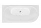 Bathtub freestanding Besco Avita A-Line, acrylic, right 170x75 cm, wallmounted, siphon z napełnieniem przez overflow white McAlpine czyszczony od góry - outside white shine, wewnątrz white shine
