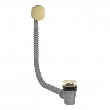 Zawór spustowy Click-Clack do bathtub z overflow, TRES COMPL GRIFERIA - Black brąz