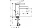 Washbasin faucet Hansgrohe Zesis S single lever 70 CoolStart with pop-up waste Push-Open - chrome