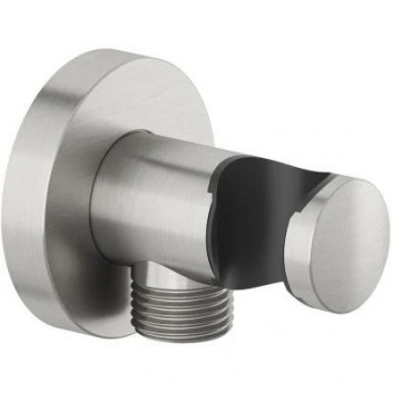 Shut-off valve Kludi A-QA do węża natryskowego, ze ściennym uchwytem natryskowym - gold szczotkowany