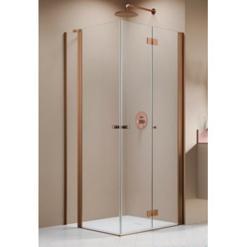 Shower cabin Radaway Nes Brushed Gold KDD B90, part right, door folding, 900x2000mm, profil gold szczotkowany