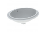 Geberit Variform Under-countertop washbasin, oval, 49.5cm, z overflow, without tap hole