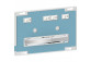 Flush button uruchamiający Geberit Sigma50, spłukiwanie dwudzielne - color metalu chrome, płytka montażowa chrome, płyta przykrywająca american walnut, Flush button brushed chromee, with coating easy-to-clean