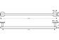 Holder Hansgrohe AddStoris, wall mounted, 348 mm - chrome