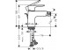 Bidet mixer 1-uchwytowa Hansgrohe Talis E wys. 158 mm, set drain, gold optyczny polerowany