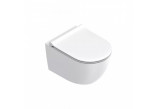 Set Catalano Zero New Wall-hung WC 35x50 cm, bezrantowa, white + soft-close WC seat slim + mocowania